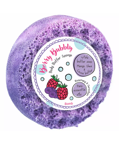 Bomb Cosmetics Berry Bubbly Body Buffer Sponge