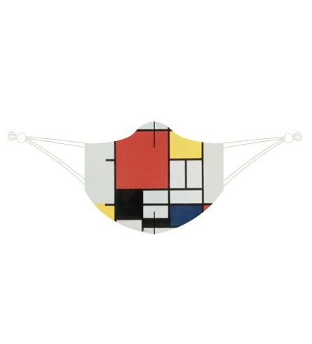 Loqi Mask Piet Mondrian -Composition with Red, Yellow & Blue